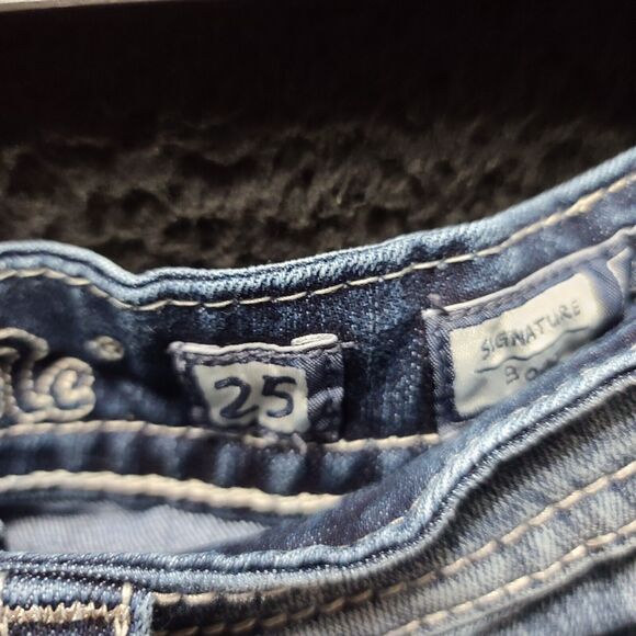 MissMe Womens Jeans Blue Size 25 Cotton Blend Signature Boot Pockets Button Zip - Picture 6 of 16